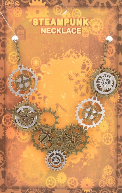 Various Gears Combined Steampunk Necklace