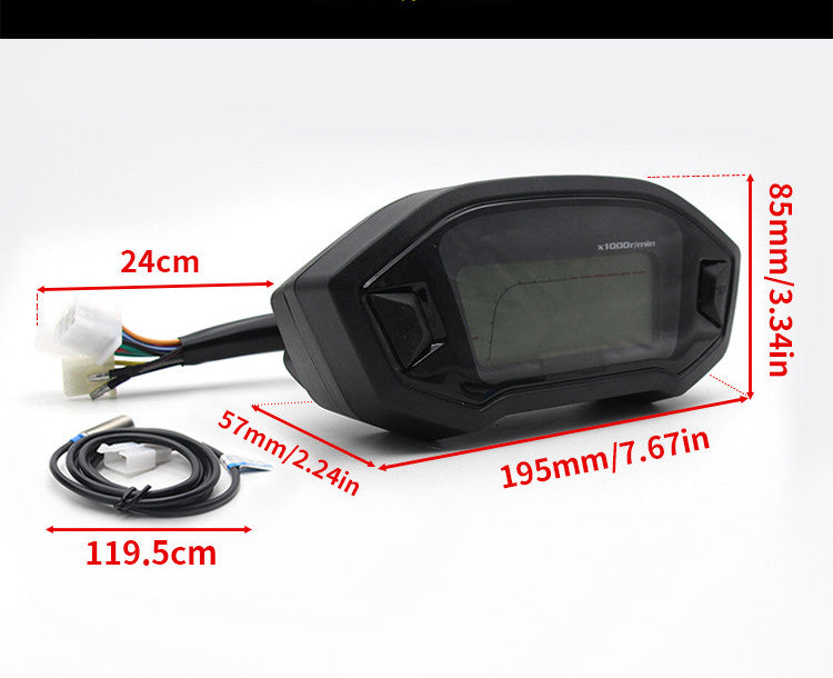 Tire Adjustable Speed Fuel Meter Mileage 6 Gears