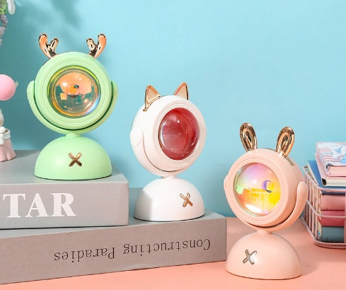 New Cute Pet Sunset Light Creative Birthday Gift Atmosphere Mini LED Projection Lamp Colorful